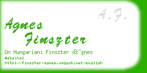 agnes finszter business card